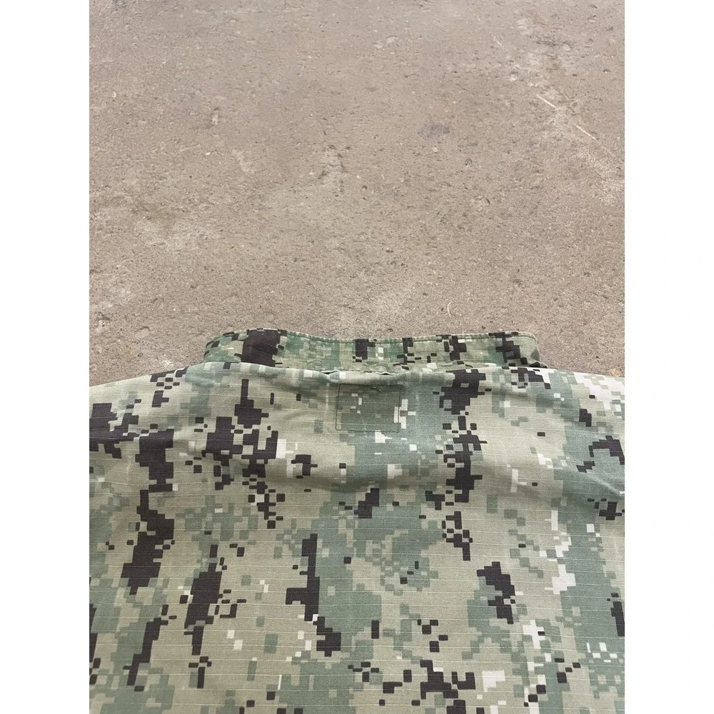 U.S. Navy Jacket Mens LT Green Digital‎ Camo Military Utility Cotton Ripstop